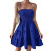 Vestido Top de Tubo de Textura Versátil de Color Puro Delgado con Cuello de Línea Única de Verano para Mujer Transfronterizo de Amazon Europeo y Americano 2025
