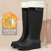 Comercio Exterior Moda Japonesa Coreana Botas de Lluvia de Caña Alta para Mujer Adulto Botas de Agua Impermeables Antideslizantes Botas de Nieve para Exteriores Venta Caliente Transfronteriza Zapatos de Goma