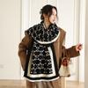 Bufanda de Lana Mezclada Otoño e Invierno Nueva Bufanda Jacquard Estrellada de Invierno para Mujer Chal de Alta Calidad Versátil Bufanda Engrosada