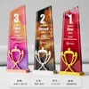 Reunião Anual da Empresa Troféu de Cristal Prêmio de Honra Corporativa Medalha de Lembrança Troféu de Cristal Criativo Colorido Impresso Promocional