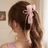 Presilha banana versátil para primavera e verão, suave e elegante, presilha de garra grande para cabelos grossos, presilha horizontal para coques na nuca, acessório de cabelo