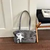 Bolsa tote transfronteiriça estilo coreano com estrelas e bolinhas, novo modelo 2026, bolsa de ombro simples de grande capacidade, bolsa de axila da moda para o dia a dia