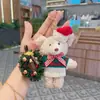 [Regalo de Navidad] Suéter Creativo de Hombre de Jengibre Llavero de Oso Muñeco de Peluche de Dibujos Animados Colgante para Bolso