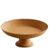 Bandeja de frutas de imitación madera con base alta para uso doméstico en la sala de estar, bandeja de plástico de estilo chino de alta gama para almacenamiento y presentación de bocadillos, dulces y bocadillos para el té