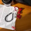 Colgante original de bolso miu de alta gama color negro frío hellokitty llavero con cuentas de amor cadena colgante pequeño regalo