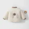 Chaqueta de algodón acolchada para bebé, engrosada con acolchado extra, abrigo cálido para niños, 120 g, abrigo de otoño/invierno para bebés y niños pequeños para niños
