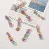 Colgante de cuentas irregulares tipo grava de color dulce de verano pendientes largos de dopamina diy accesorios para pendientes venta al por mayor