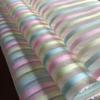 Tela Organza Rayas Arcoíris Pequeñas Rayas Teñidas en Hilo de 1 cm Juguete Caja de Regalo Empaque Tela para Pasador Color de Punto