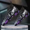 Nuevos zapatos de fútbol AG de tacos largos y para césped artificial transfronterizos para hombres, mujeres y niños, zapatos deportivos de alta gama para césped artificial al por mayor