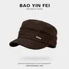 Sombrero octogonal de gamuza plisado de ala ancha color liso estilo coreano y japonés, boina casual vintage, sombrero versátil de primavera y otoño