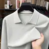 Suéter sencillo de cuello de gaviota para hombre, prenda base de color liso de corte holgado, tejido de punto con cuello vuelto, suéter cálido de manga larga para otoño e invierno, moderno