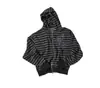 Sudadera de rayas retro estilo Harajuku al por mayor, estilo perezoso desgastado, cárdigan casual con capucha y cremallera de bloques de color, estilo para parejas