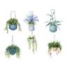 Dropshipping Transfronteiriço Flor em Vaso Planta Aranha Planta Verde Adesivos de Parede Sala de Estar Quarto Escritório Decoração de Parede para Casa Autoadesivo
