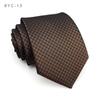 Corbata para Hombre Otoño Estilo Coreano Formal de Negocios Personalizada Retro Marrón Café Cuadros Accesorios para Traje Corbata Ancha