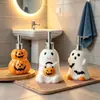 En Stock Amazon Más Vendido Calabaza Fantasma de Halloween Forma de Calabaza Botella de Cerámica con Pulsador para Dispensar Jabón de Manos y Gel de Ducha