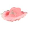 Sombrero de vaquero copa sombrero de vaquero occidental sombrero de vaquero de color sólido con borde de pluma occidental sombrero para el sol de ocio para salir