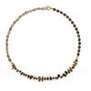 Pulsera Cruzada Piedra Nuevo Emperador Tejida a Mano Ojo de Tigre Piedra Bronce Fai Combinación de Cuentas Pieza de Mano Multicapa