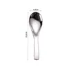 Cuchara de Acero Inoxidable para Uso Doméstico, Cuchara para Comer Infantil, Cuchara para Sopa de Adulto, Cuchara Plana Espesada, Cuchara Profunda para Sopa, Exportación