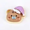 Nova Touca de Dormir Urso Acessórios de Resina Cola Creme DIY Chaveiro Artesanal Presilha de Cabelo Capa de Celular Material para Joias