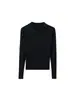 Top de punto con cuello solapa y manga larga estilo coreano para mujer, Novedades Primavera Otoño, Talla Pequeña, Adelgazante, Versátil, Rejuvenecedor, Dulce, Corto