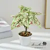 Planta Verde de Alta Imitación en Maceta Moda Creativa Decoración de Interiores Pequeños Adornos Planta Verde Planta Artificial en Maceta Flor Artificial Falsa Bonsái