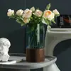 Nuevo Jarrón de Vidrio Minimalista Estilo Chino, Decoración Cilíndrica para el Hogar en la Sala de Estar, Adecuado para Lirios, Hierba Ojo de Caballo, Flores Hidropónicas, Adorno Decorativo