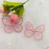 Adesivos de pano de borboleta de malha bordada Acessórios de roupas Material de sapato de flor DIY Jóias Acessórios de chapéu Flor artesanal