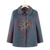 Ropa de primavera para mujeres mayores, abrigo de abuela con solapa, traje Tang, ropa de estilo occidental para señoras mayores, chaqueta de primavera y otoño de manga larga para madres.