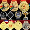 Medallas metálicas de oro, plata y bronce, premios de honor, placas conmemorativas, medallas personalizadas para competiciones de maratón con cordones
