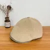 Chapéu de Bico Invertido Meilade para Mulheres Outono/Inverno com Circunferência da Cabeça Grande, Boina Retrô de Pintor Newsboy para Afinar o Rosto