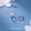 Fabricante Original Pendientes Mobius de Plata de Ley S925 para Mujer, Diseño Simple y Lujoso, Pendientes de Estilo Minimalista para Mujer al por Mayor