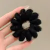 Goma para el pelo floral marrón, elegante y a la moda, con diseño de cuadros para mujer, nuevo estilo 2026, accesorio para el pelo de tela de alta calidad