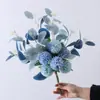 Bolas de folhas de eucalipto simulação de alta qualidade buquê de crisântemos estilo Ins decoração de casa vaso arranjo de flores ornamentos de flores artificiais