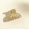 Pinza para el Cabello Pequeña de Gama Alta Estilo Ojo de Gato, Pinza Compacta y Exquisita para Medio Recogido para Mujeres, Nuevo Modelo 2025, Accesorio para el Cabello de Pinza para la Parte Posterior de la Cabeza