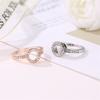 Moda Europea y Americana Anillo de Venta Caliente Elegante Elegante Anillo de Círculo de Diamantes Pulsera Geométrica con Microincrustaciones para Mujer Joyería Nupcial