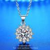 Colar de estilo coreano mulheres diamante 2 quilates colar de girassol temperamento senhora pingente de girassol presente do dia dos namorados