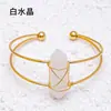 Joyería de Mano Europea y Americana Pulsera de Cristal Natural Hexagonal Doble Punta Pulsera Transfronteriza Nicho Piedra de Cristal Joyería Hecha a Mano Pulsera Mayoreo