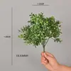 Plantas verdes artificiais, grama decorativa, pequena grama ornamental, citronela, buxo, materiais para arranjos florais, folhas de Milão para paisagismo de árvores