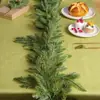 Amazon Transfronterizo Planta Verde Simulada Pino Plano Ratán Decoración Navideña Goma Suave Hojas de Pino Ratán Simulado