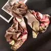 Bufanda Cálida de Cachemir Imitación Nueva Transfronteriza Chal Estampado de Flor de Hibisco Bufanda Europea y Americana para Mujer Bufanda de Gama Alta