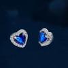 Desejo Europa e Estados Unidos amor mais vendido micro-conjunto simulação diamante flash AAA zircão brincos em forma de coração brincos femininos brincos