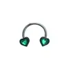 Anel Septo Nasal de Aço Inoxidável 316L Transfronteiriço Europeu e Americano Anel Ferradura Cor Degradê Anel Nasal C-Bar Anel Nasal Estilo Natal Piercing