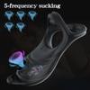Anillo para Hombres Mengqi Control Remoto Inalámbrico Anillo Vibrador y Succionador con 5 Frecuencias para Hombres, Juguete Sexual para Adultos