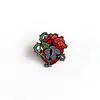 Broche Floral de Órgão Humano Coração Personalizado Cérebro Emblema de Metal Estudante de Medicina Presente de Arte Decoração Comemorativa