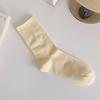 Calcetines de Algodón de Verano para Mujer Calcetines de Confinamiento Sin Costuras Primavera y Otoño Delgados Absorbentes de Sudor Transpirables Algodón Boca Floja Tubo Medio Calcetines de Rizo