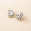 Pendientes de aleación con gemas de diamantes de alta gama, estilo retro transfronterizo europeo y americano, con destellos superbrillantes y cristales de diamantes para mujer.