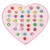 Anillo Infantil Anillo Bebé Niña Princesa Primera Joyería Dibujos Animados Anillo Pequeño Regalo Bebé Cristal Gema Mayoreo