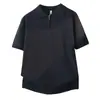 Camisa Polo de Punto Horizontal con Cuello de Punto y Cremallera, Estilo Old Money, Nuevo para Verano 2026, Alta Elasticidad, Anti-Arrugas, Textura Tridimensional, Transpirable, Manga Corta Casual