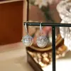 Pendientes de Perla Rosa Manta para Mujer, Pendientes con Diseño de Flor y Lazo Nicho, Accesorios para Orejas Versátiles de Lujo Ligero de Gama Alta