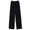 Pantalones de pierna ancha con costura central de cintura alta transfronterizos para mujer, casual, con caída, hasta el suelo, de arroz glutinoso, pantalones de mujer, ropa exterior, pantalones de lana de punto, otoño invierno